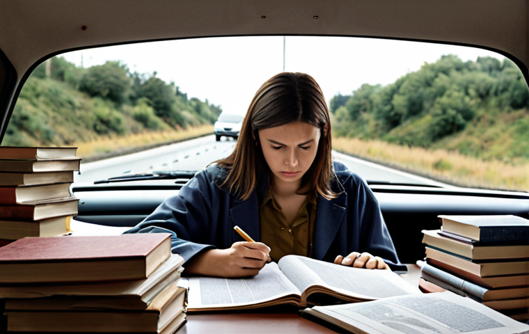 **

A person studying intensely surrounded by books and papers related to traffic laws, engineering, and psychology, with the faint image of a highway in the background. The overall feel should be academic and challenging, emphasizing the depth of knowledge required to become a road traffic expert beyond just driving experience.

**