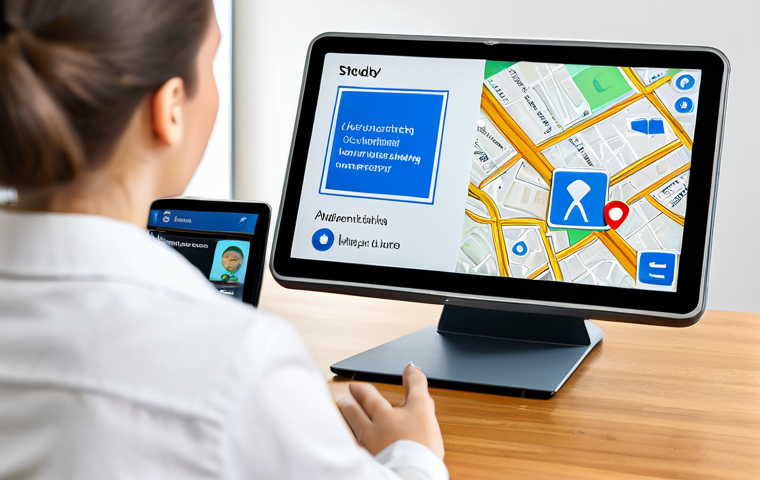 A focused young adult, fully clothed in modest, comfortable study attire, engaged in visual learning for a driving license exam. The person is looking intently at a tablet displaying interactive traffic scenarios and road signs, with one hand lightly touching the screen as if navigating. They are seated at a clean, modern study desk in a brightly lit, professional study room. A stack of neatly organized reference books is visible in the background. Professional photography, high detail, perfect anatomy, correct proportions, natural pose, well-formed hands, proper finger count, natural body proportions, safe for work, appropriate content, fully clothed, modest, family-friendly.
