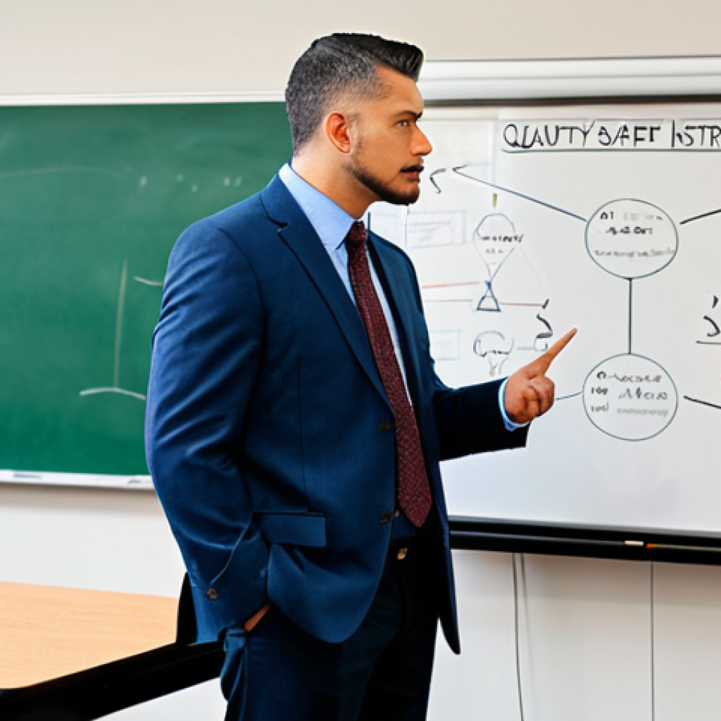 **

"A professional traffic safety instructor, fully clothed in modest attire, teaching a class on safe driving techniques in a bright classroom setting, whiteboard with diagrams in the background, safe for work, appropriate content, perfect anatomy, natural proportions, professional setting."

**