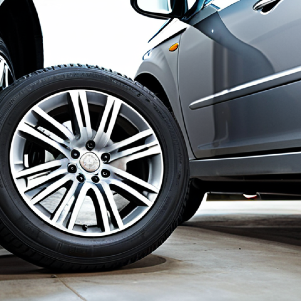A professional driving instructor demonstrating vehicle maintenance checks (tire pressure, oil levels) on a modern car in a clean, well-lit garage. Fully clothed in work attire, appropriate content, safe for work, perfect anatomy, natural proportions, professional.