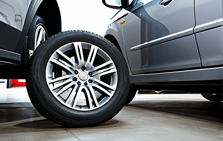 A professional driving instructor demonstrating vehicle maintenance checks (tire pressure, oil levels) on a modern car in a clean, well-lit garage. Fully clothed in work attire, appropriate content, safe for work, perfect anatomy, natural proportions, professional.
